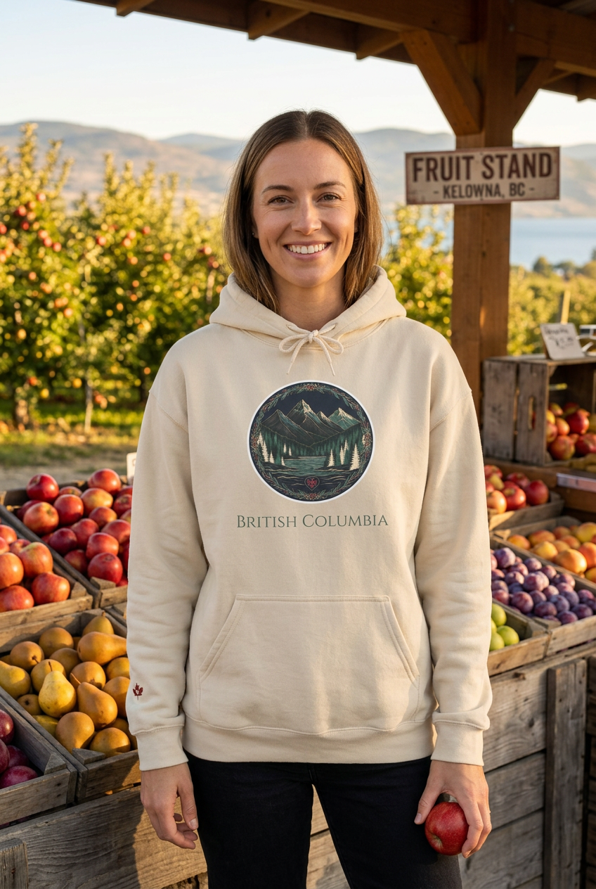 British Columbia Mountain Circle Premium Heavyweight Hoodie