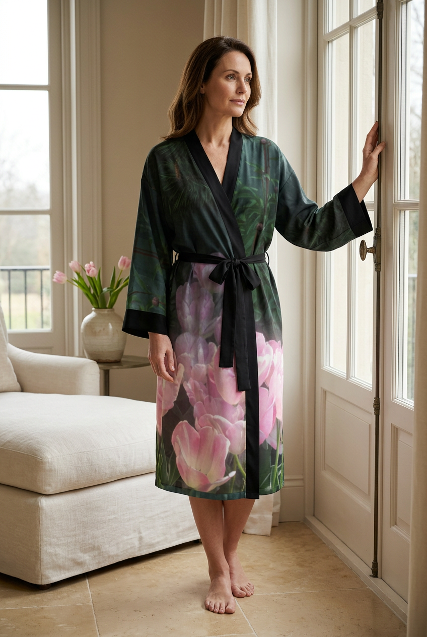 Peignoir lifestyle image in an elegant boutique-hotel suite
