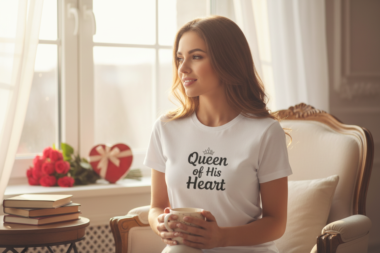 Queen of His Heart Tee - Woman by Window