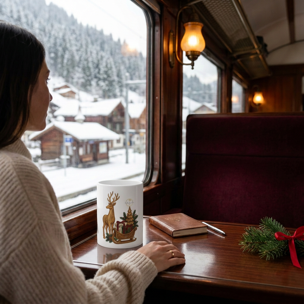 Train scene with mug-size correction processing