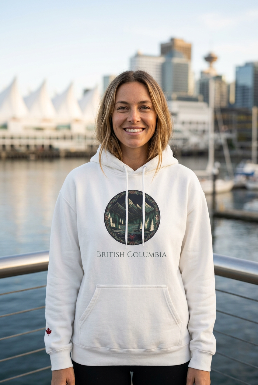 British Columbia Mountain Circle Premium Heavyweight Hoodie